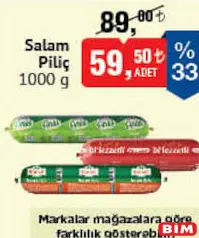 PİLİÇ SALAM 1000 G fiyat ve kampanya bilgisi